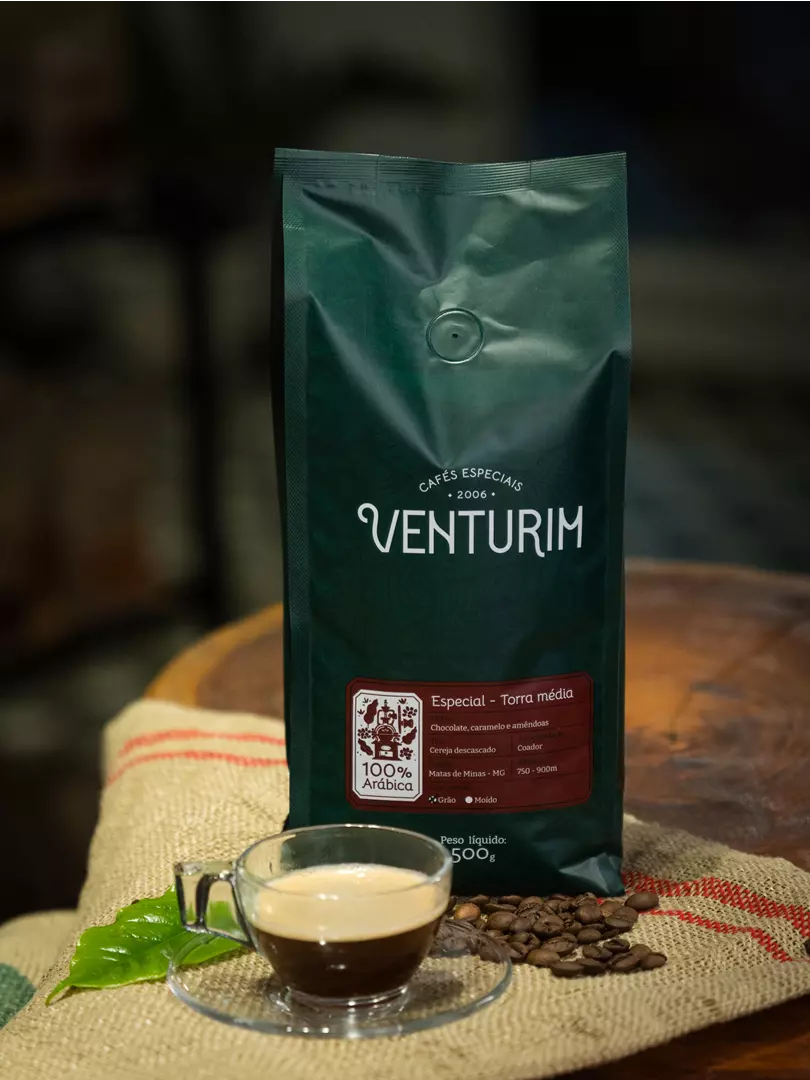 Café Especial - Torra média 500g - VENTURIM CAFES ESPECIAIS LTDA